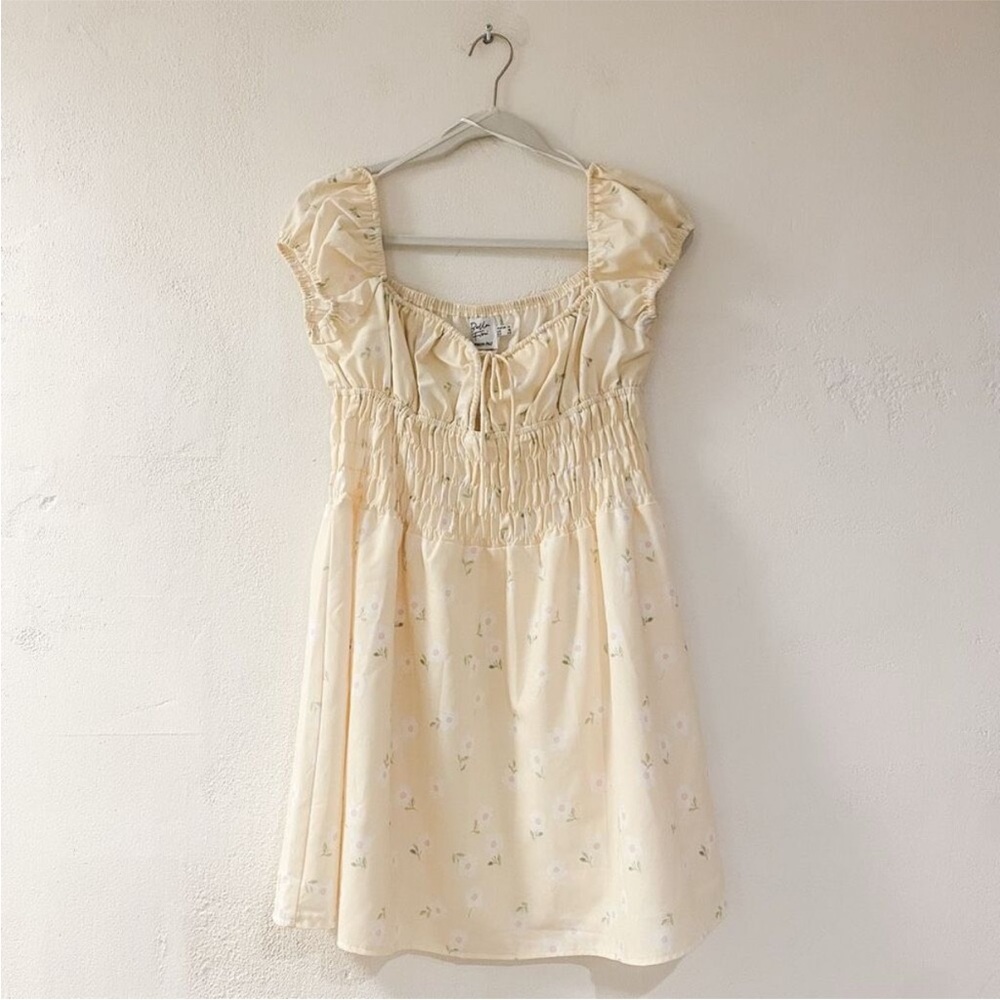 Princess Polly x Bella Fioni Mini Dress in Yellow Floral Size 10